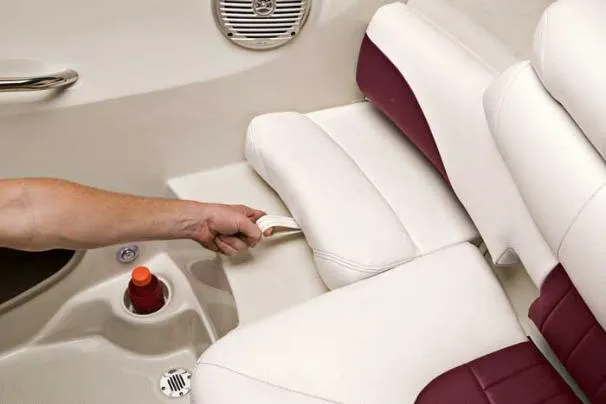 Slide: The Image of Manufacturer Provided Image: A hidden sliding seat cushion turns the non-skid walkway into an additional seat. - 16