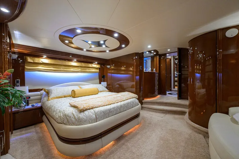 Slide: The Image of Luxurious interior of 2005 Marquis 65 MY yacht with elegant bedroom design. - 15