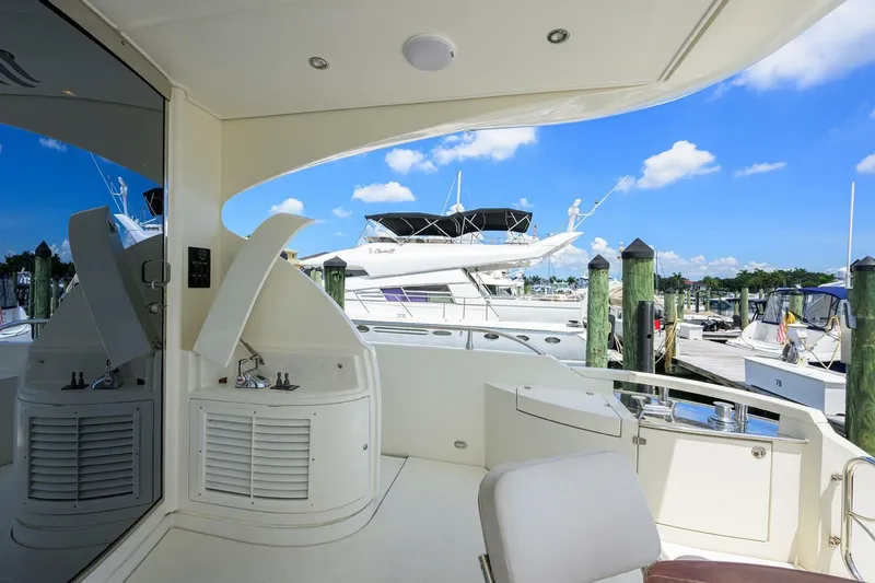 Slide: The Image of Luxurious 2005 Marquis 65 MY yacht interior with marina view. - 32