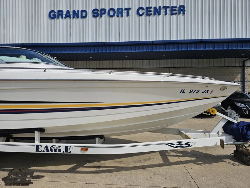 Slide: The Image of 2005 Formula 292 FASTech boat on trailer at Grand Sport Center. - 14