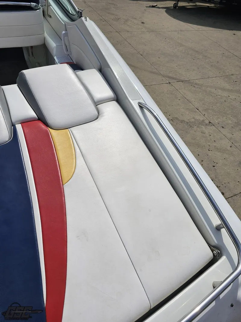 Slide: The Image of 2005 Formula 292 FASTech boat interior with colorful upholstery and sleek design. - 42