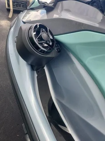 Slide: The Image of 2024 Sea-Doo Waverunner GTI with sleek design and modern features. - 22