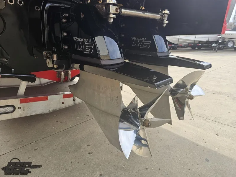 Slide: The Image of 2010 Outerlimits 52 SL boat with dual propellers and Teague Custom Marine drives. - 45