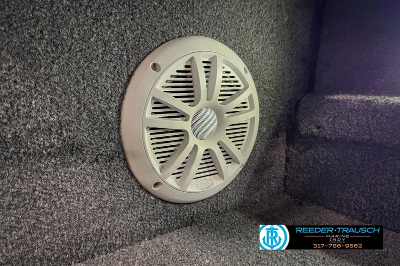 Slide: The Image of Speaker installed in 2018 Triton 18 TX boat interior, featuring Reeder-Trausch Marine branding. - 40