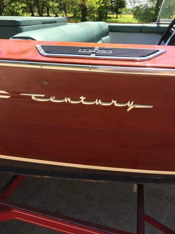 Slide: The Image of 1968 Century Resorter boat with wooden finish and vintage design. - 10