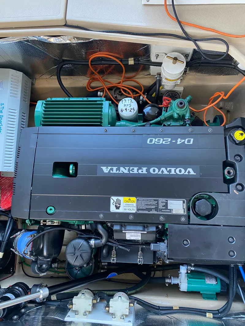 Slide: The Image of 2017 Ranger Tugs R-29 CB engine compartment with Volvo Penta D4-260 engine. - 24