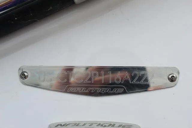 Slide: The Image of Nautique G23 Paragon 2022 metal nameplate with engraved serial number. - 7