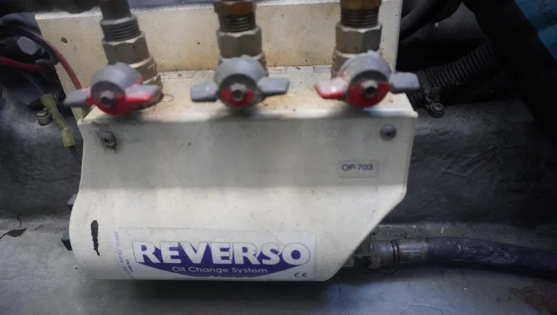 Slide: The Image of Reverso oil change system in 2002 Sea Ray 340 Amberjack boat. - 41