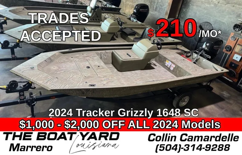 The Image of 2024 Tracker Grizzly 1648 SC boat for sale, trades accepted, $210/month, discounts available. - 1