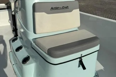 Slide: The Image of 2024 Action Craft 22 Coastal Bay boat seat with storage compartment. - 19