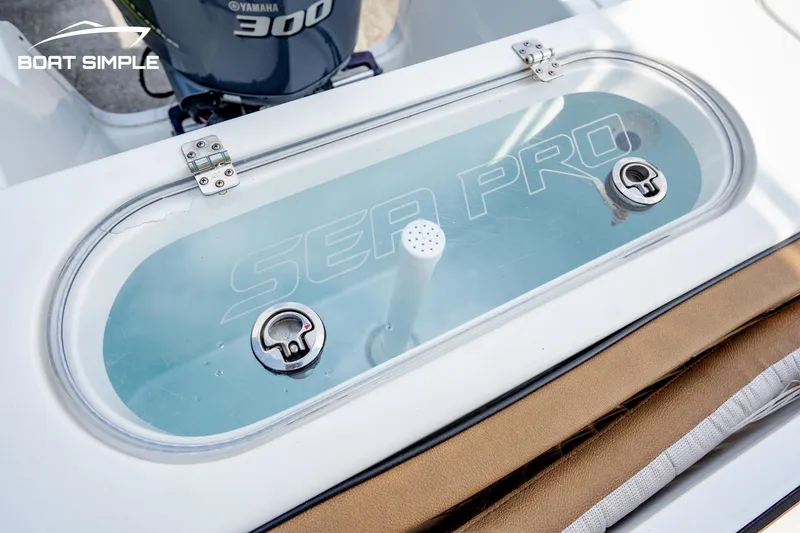 Slide: The Image of 2024 Sea Pro 239 Deep V CC livewell with Yamaha 300 engine. - 5