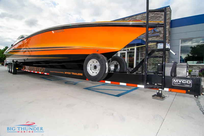 Slide: The Image of 2020 Fountain 47 Lightning speedboat on Myco trailer at Big Thunder Marine. - 8