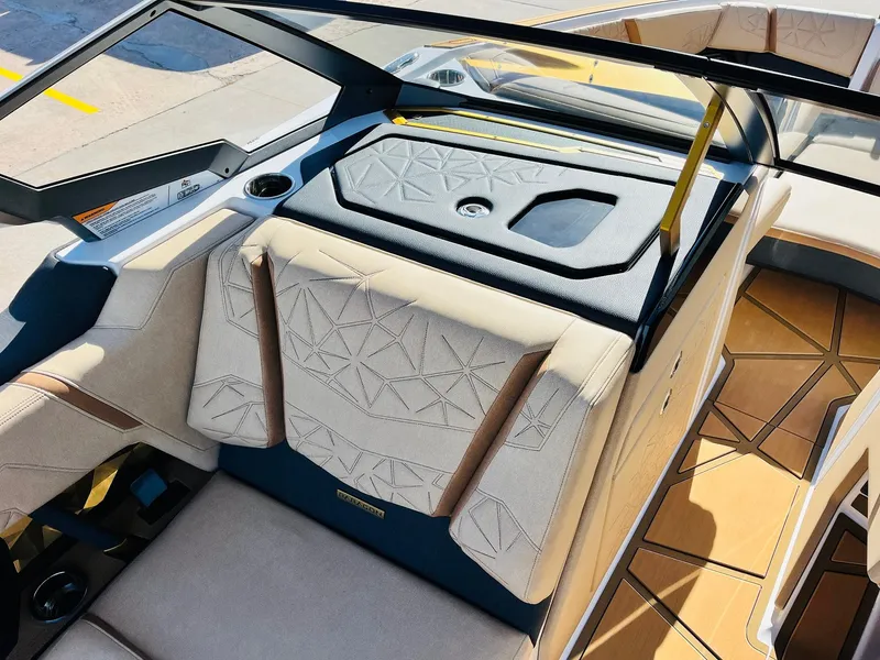 Slide: The Image of Interior of 2025 Nautique Super Air Nautique G25 Paragon with luxurious seating and modern design. - 33