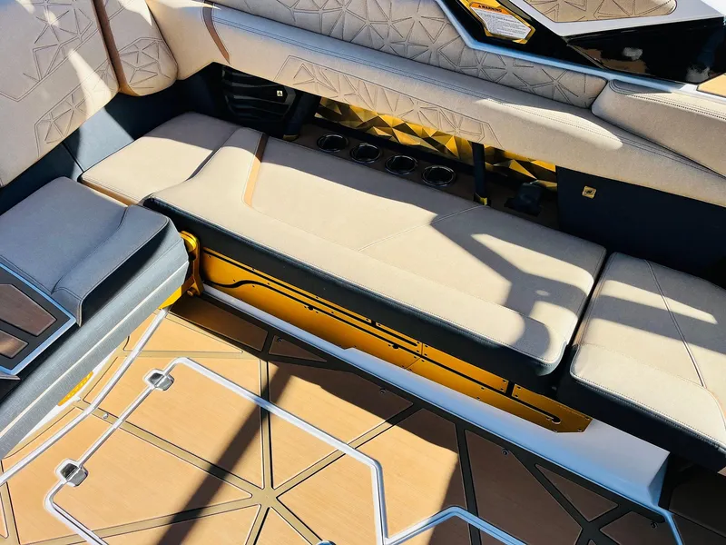 Slide: The Image of Luxurious interior of 2025 Nautique Super Air Nautique G25 Paragon boat. - 43