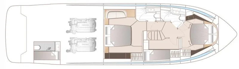 Slide: The Image of Manufacturer Provided Image: Manufacturer Provided Image: Princess V55 Lower Deck Layout Plan - 58