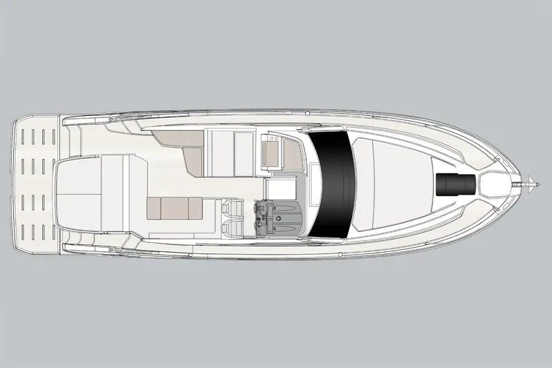 Slide: The Image of Luxurious 2026 Azimut Atlantis 45 yacht interior with sleek seating and modern design. - 10