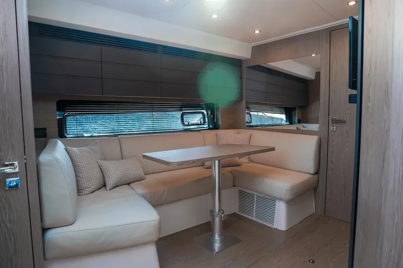 Slide: The Image of Luxurious interior of 2026 Azimut Atlantis 45 yacht with elegant seating and modern design. - 29