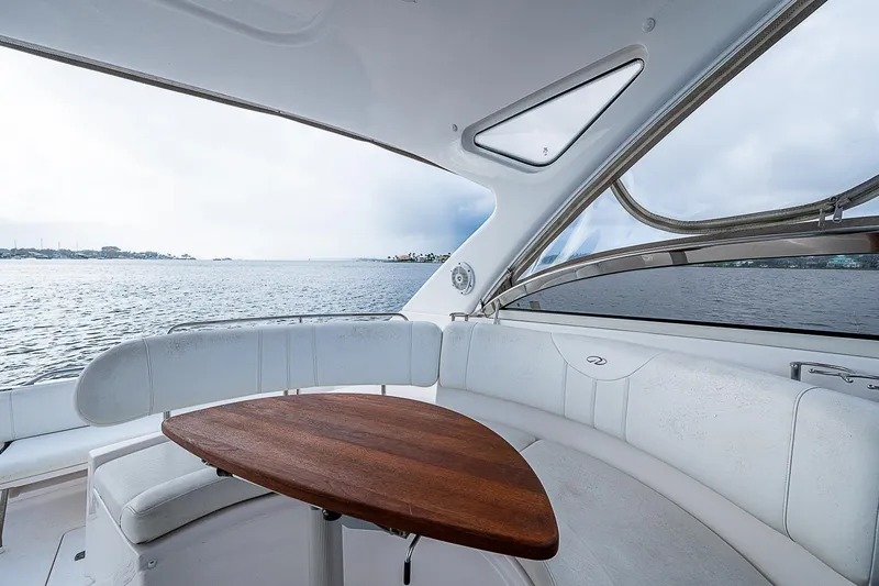 Slide: The Image of Luxurious 2008 Regal Commodore 3760 IB yacht interior with ocean view. - 26