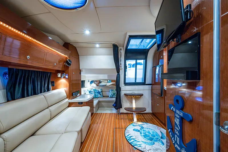 Slide: The Image of Luxurious interior of 2008 Regal Commodore 3760 IB yacht with modern amenities. - 40