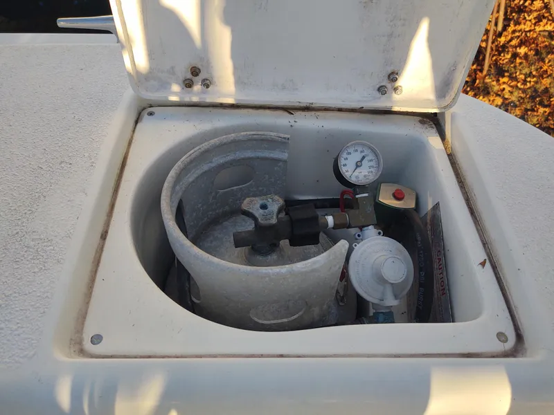 Slide: The Image of Propane tank compartment on 2006 Catalina 350 MK II sailboat. - 20