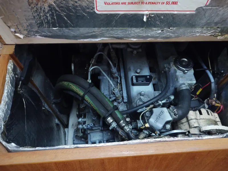 Slide: The Image of Engine compartment of a 2006 Catalina 350 MK II sailboat. - 40