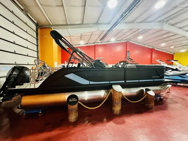 Slide: The Image of 2025 Godfrey Sweetwater 2286 SFL pontoon interior with stylish seating and modern design. - 4