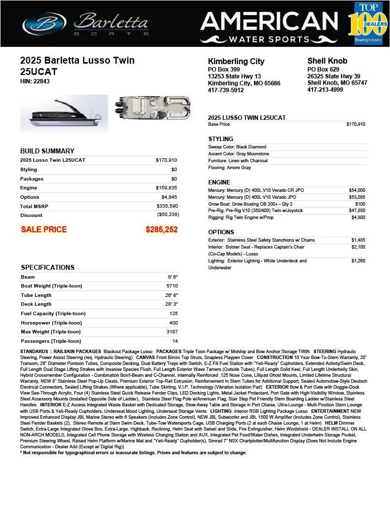 Slide: The Image of Barletta LUSSO L25UCAT 2025 - 16