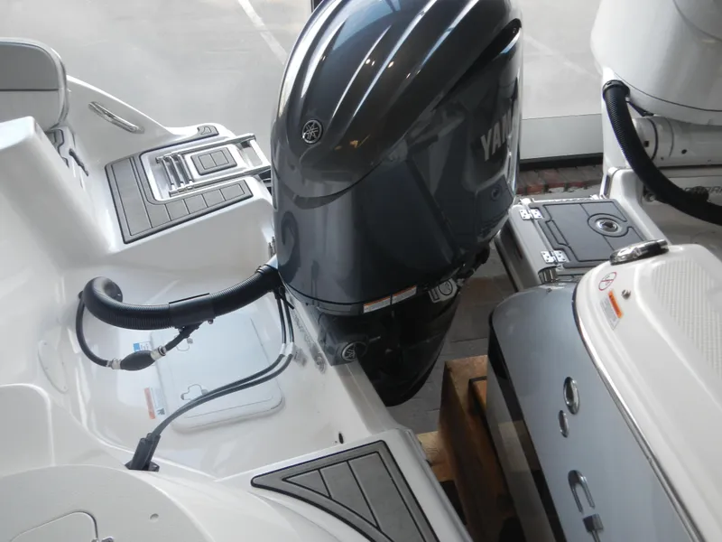 Slide: The Image of 2024 Sea Fox 228 Commander boat with Yamaha outboard motor, interior view. - 3