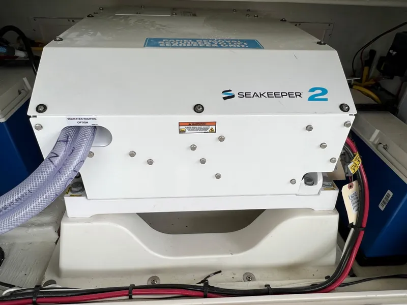 Slide: The Image of Seakeeper 2 stabilizer installed on 2023 Cobia 350 Center Console boat. - 16