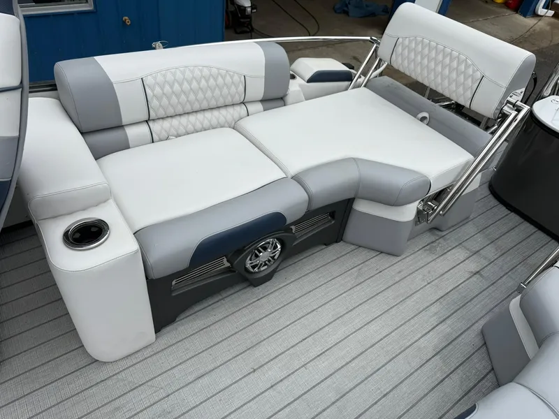Slide: The Image of 2025 Avalon Catalina Quad Lounger Shift with luxurious seating and modern design. - 17