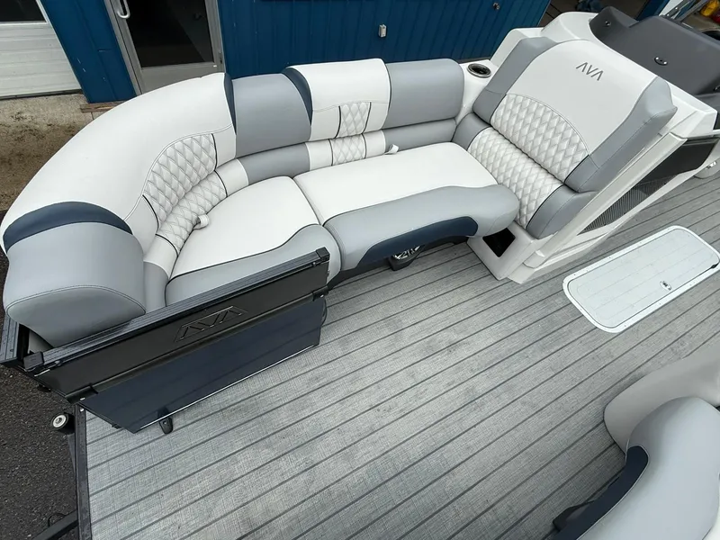 Slide: The Image of 2025 Avalon Catalina Quad Lounger Shift with luxurious seating and modern design. - 8