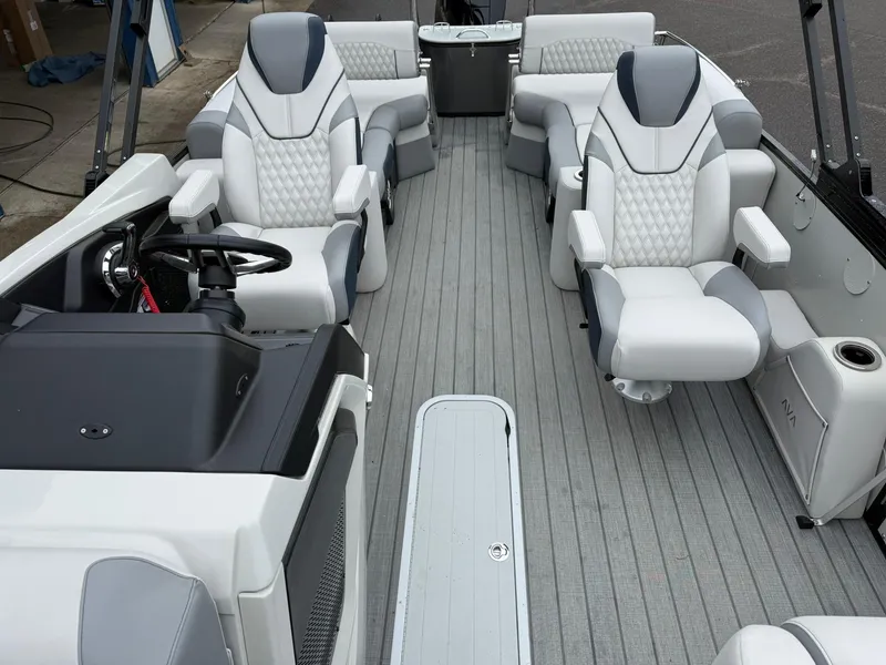 Slide: The Image of 2025 Avalon Catalina Quad Lounger Shift interior with luxurious seating and modern design. - 9