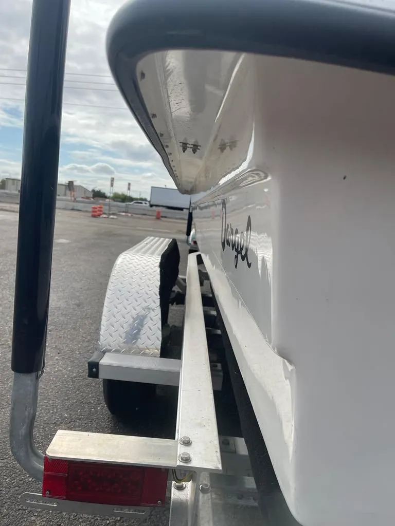 Slide: The Image of 2024 Dargel Skout 210 boat on trailer, side view. - 10