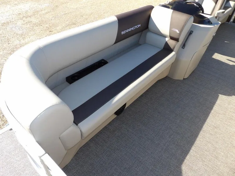 Slide: The Image of 2025 Bennington S Quad Bench 21 SSR boat seating, featuring sleek, modern design and comfort. - 11