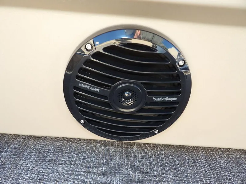 Slide: The Image of Marine-grade speaker on 2025 Bennington S Quad Bench 21 SSR boat. - 14