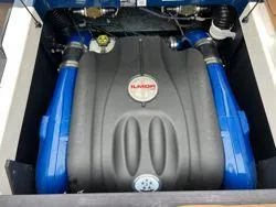 Slide: The Image of 2022 MasterCraft XT25 engine with blue accents and Ilmor branding. - 8