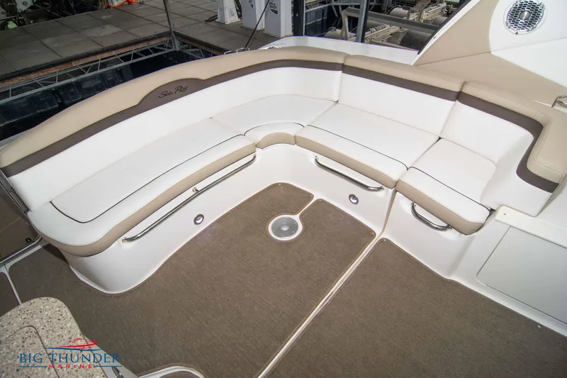 Slide: The Image of Luxurious seating area on 2016 Sea Ray 370 Sundancer yacht. - 17