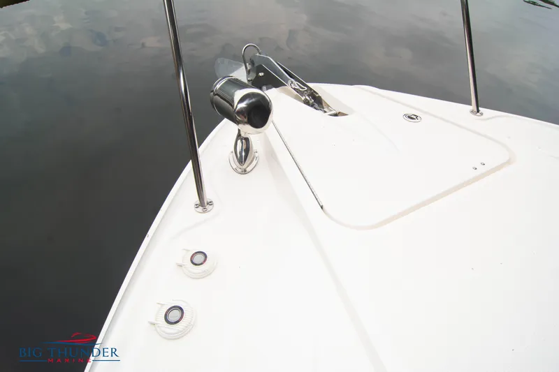 Slide: The Image of Bow of 2016 Sea Ray 370 Sundancer on calm water. - 44