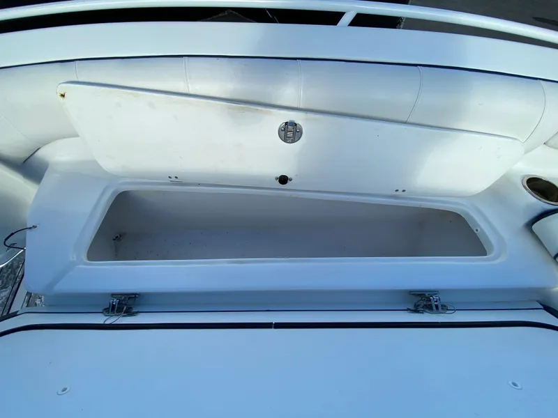 Slide: The Image of Open storage compartment on 2020 Glasstream 280 Pro-XS boat. - 30