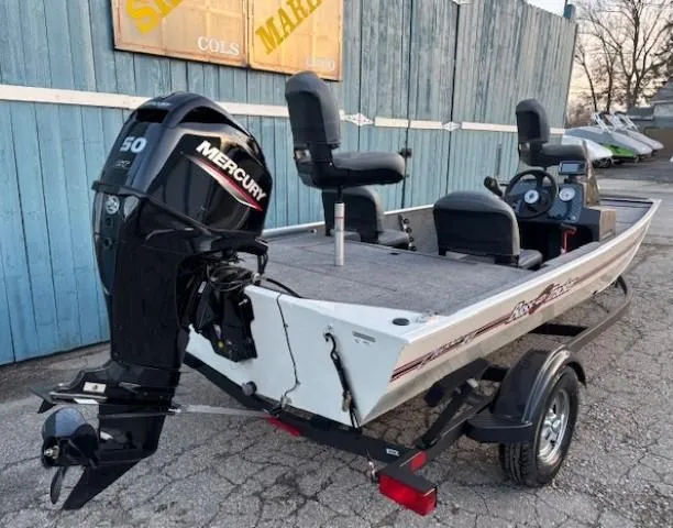 Slide: The Image of 2025 Tracker Bass Tracker Classic XL boat with Mercury 50 engine on trailer. - 4