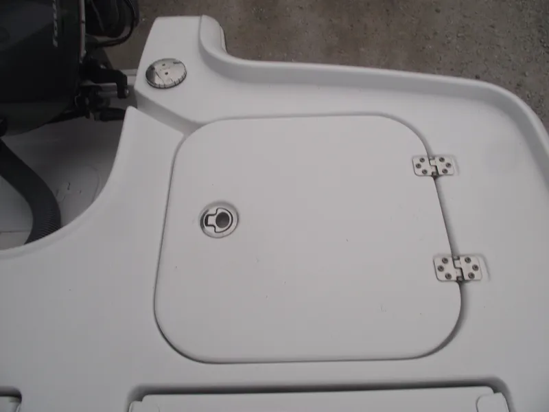 Slide: The Image of 2019 Sea Hunt BX 22 BR boat hatch with hinges and latch. - 40