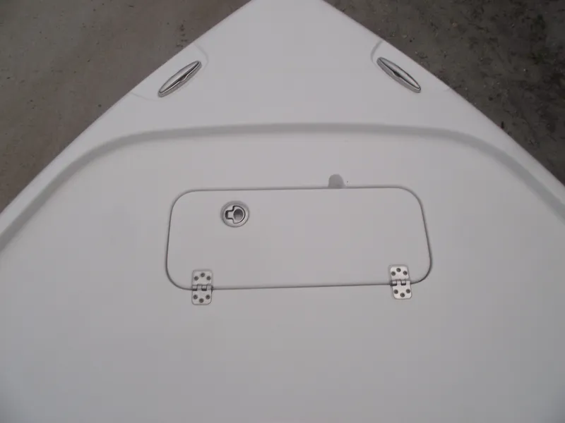 Slide: The Image of Bow of 2019 Sea Hunt BX 22 BR boat with storage hatch. - 7