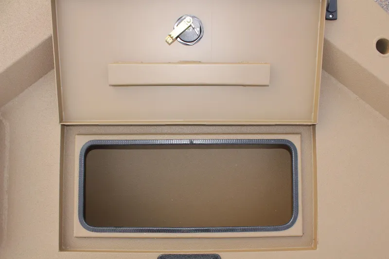 Slide: The Image of Open storage compartment in 2025 Excel 1860 F4 Shallow Water boat. - 22