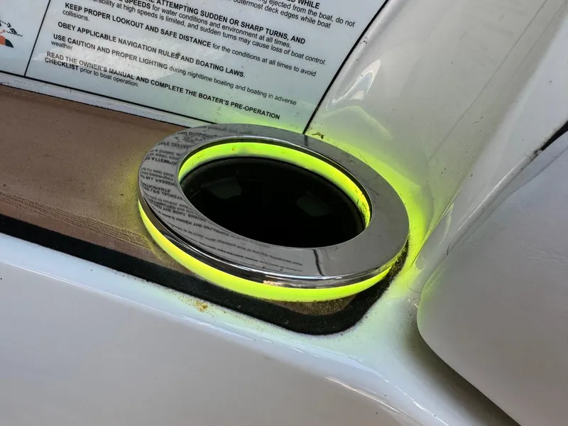 Slide: The Image of Illuminated cup holder on 2018 Nautique Super Air Nautique GS24 boat. - 37