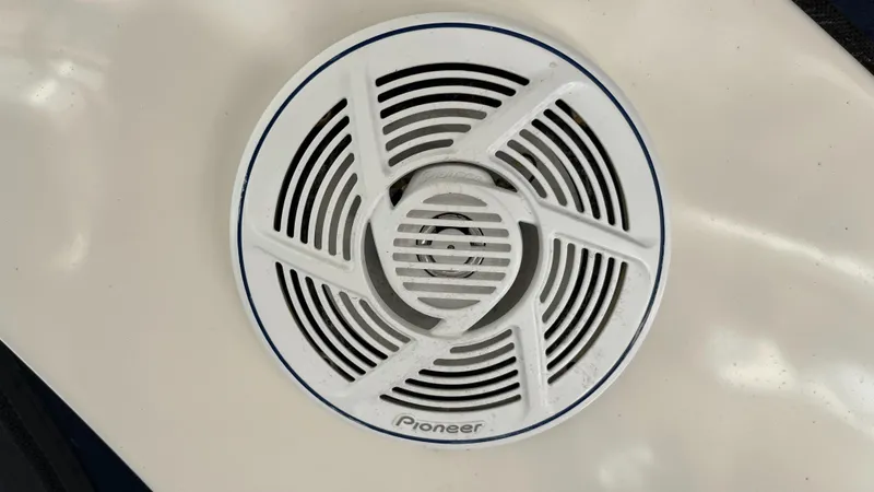 Slide: The Image of White Pioneer speaker on 2008 Sea Ray 380 Sundancer boat. - 34