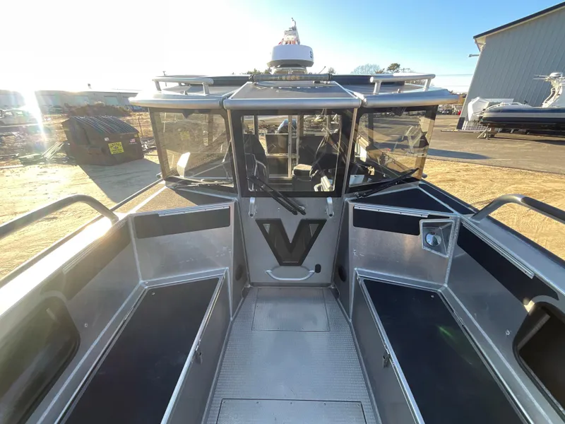 Slide: The Image of 2023 Viggo C8 boat interior with sleek design and spacious seating. - 21