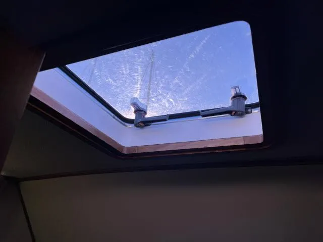 Slide: The Image of Skylight view from 1999 Grand Banks Eastbay 38 boat interior. - 28