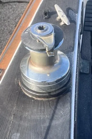 Slide: The Image of Winch on 1980 Kaiser Gale Force 34 sailboat deck. - 22