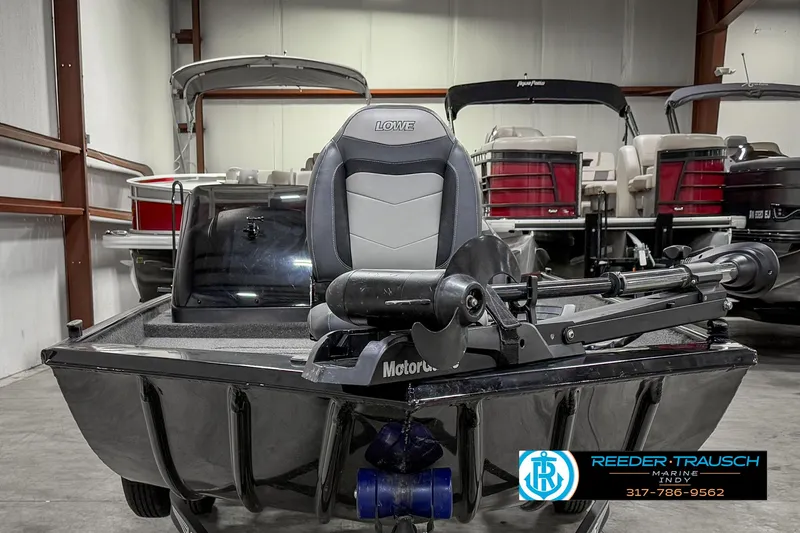 Slide: The Image of 2021 Lowe Skorpion 17 boat with MotorGuide trolling motor in showroom. - 6