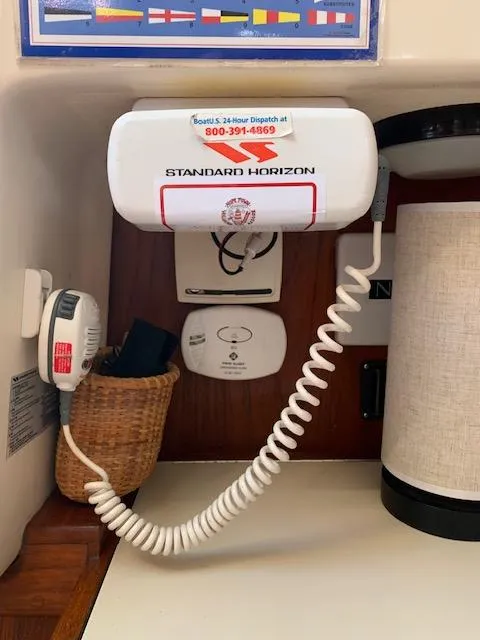 Slide: The Image of Standard Horizon radio on 1986 Nonsuch 30 Ultra sailboat interior. - 29